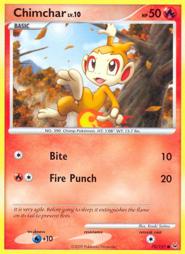 Chimchar Pokemon card