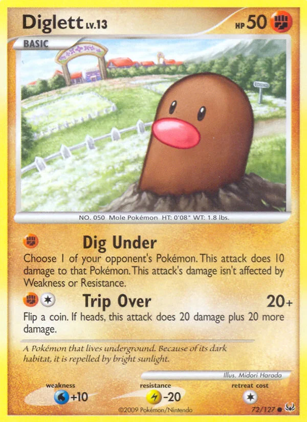Diglett Pokemon card
