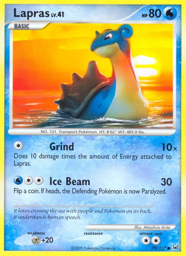 Lapras Pokemon card