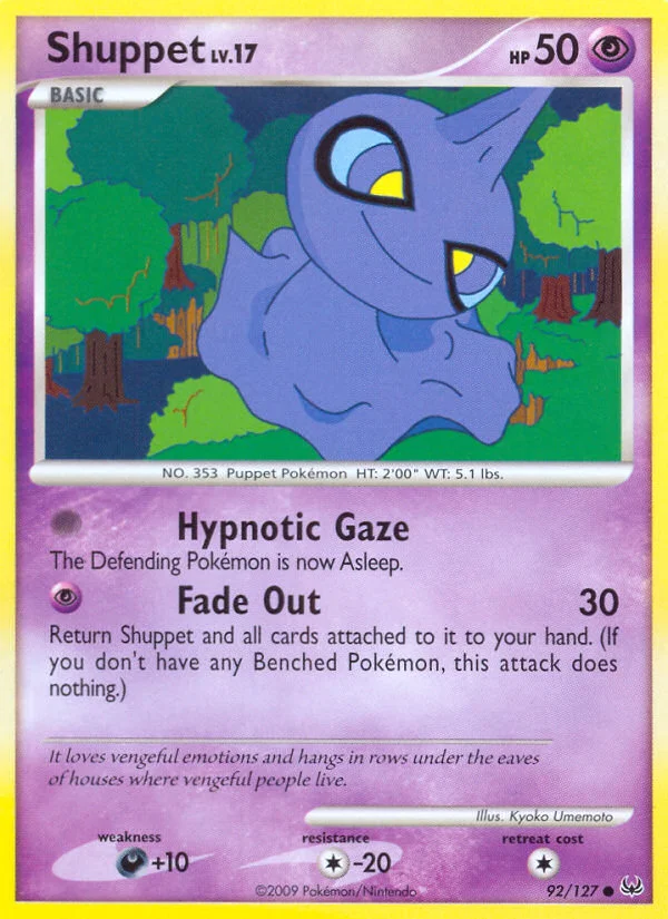 Shuppet Pokemon card