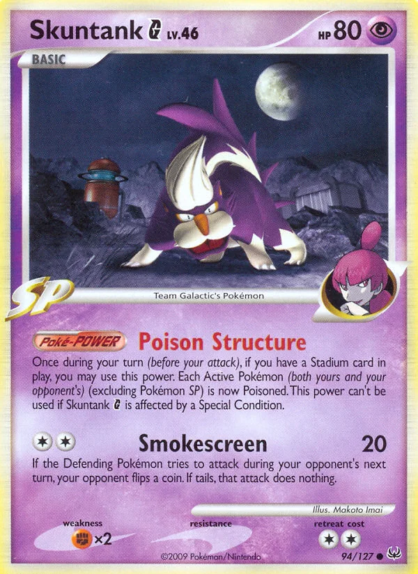 Skuntank G Pokemon card