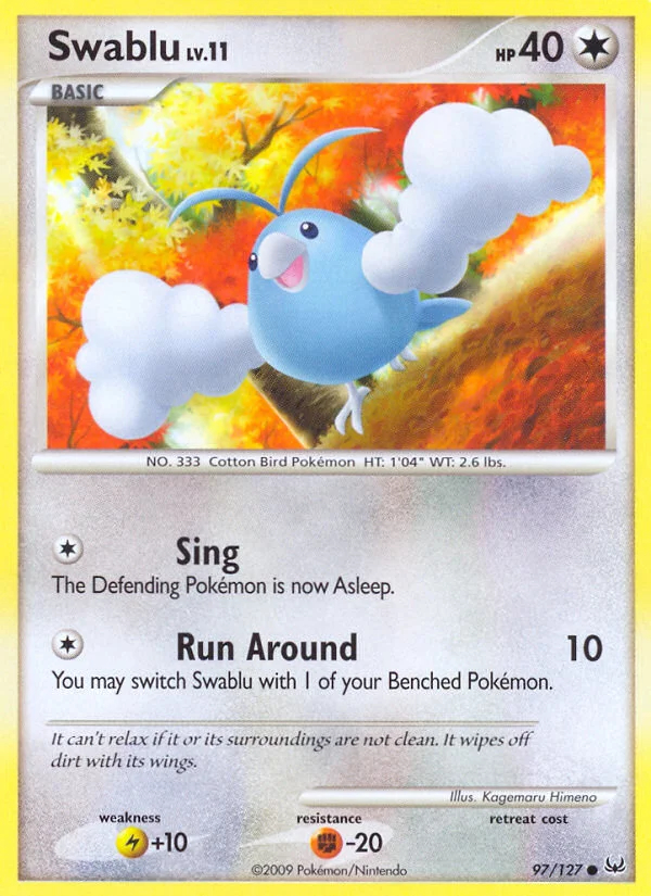 Swablu Pokemon card