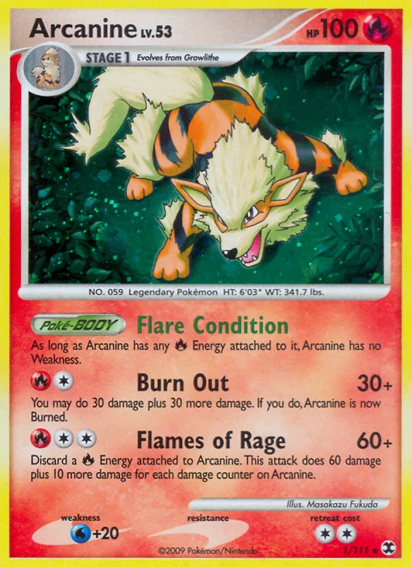 Arcanine Pokemon card