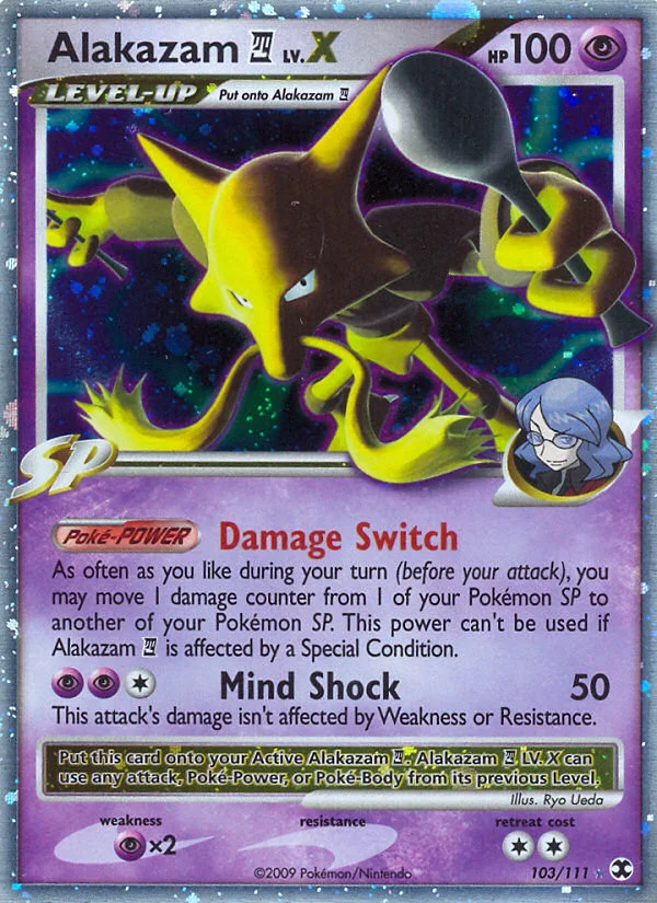 Alakazam E4 LV.X Pokemon card