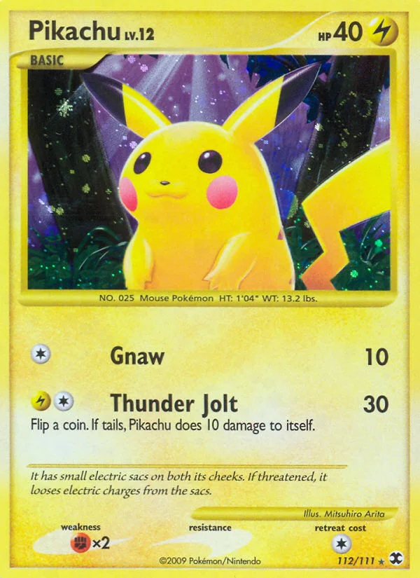 Pikachu Pokemon card