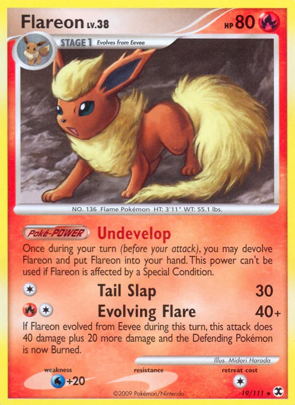 Flareon Pokemon card