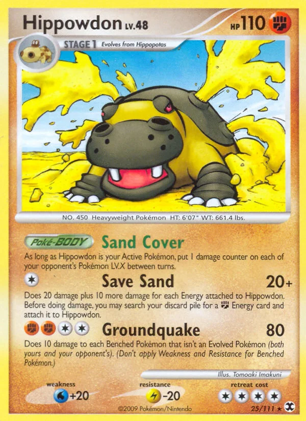 Hippowdon Pokemon card