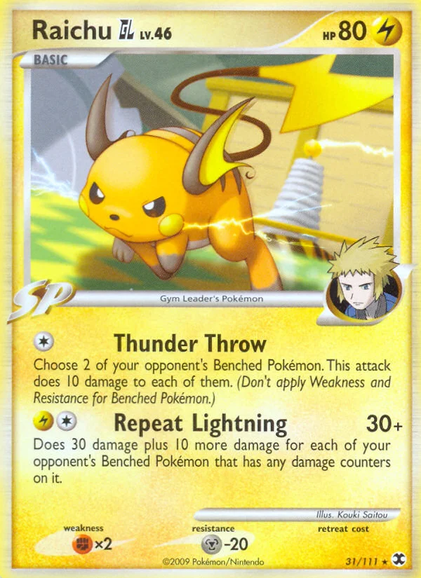 Raichu GL Pokemon card