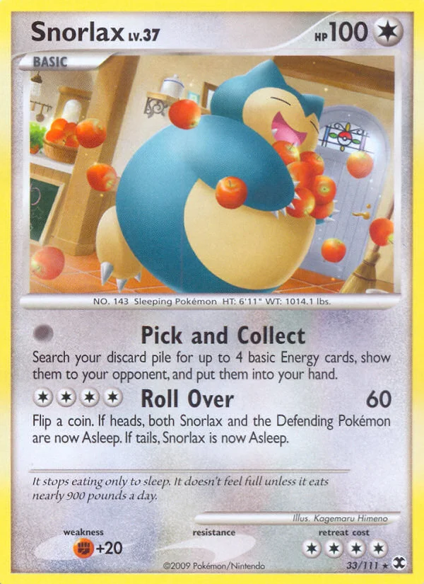 Snorlax Pokemon card