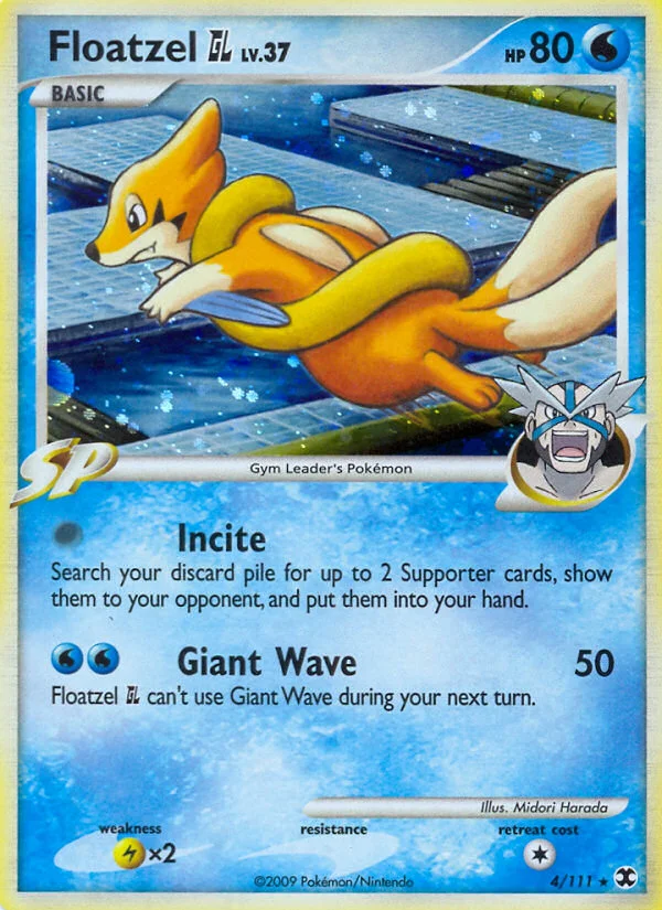 Floatzel GL Pokemon card