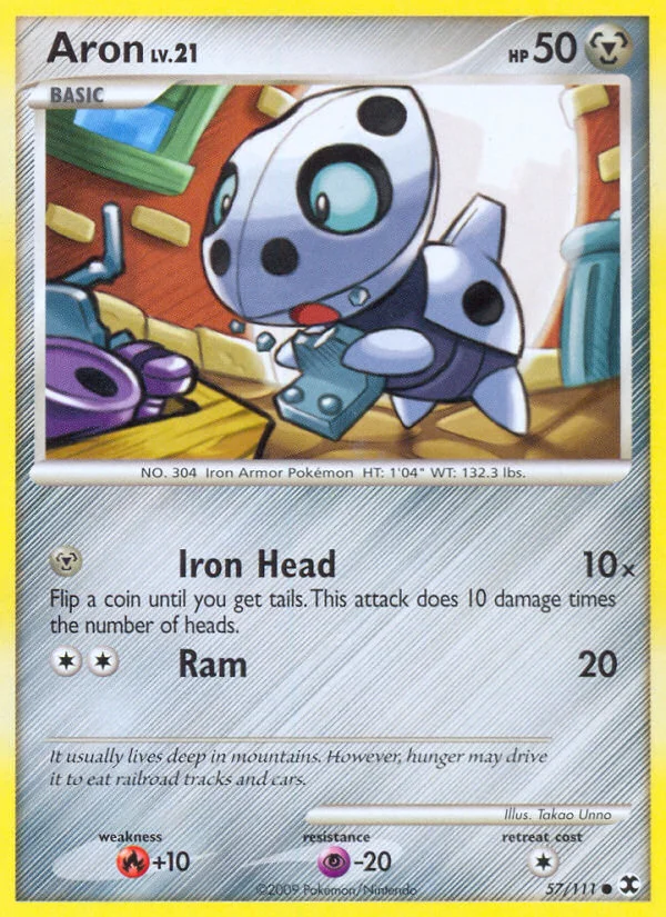 Aron Pokemon card