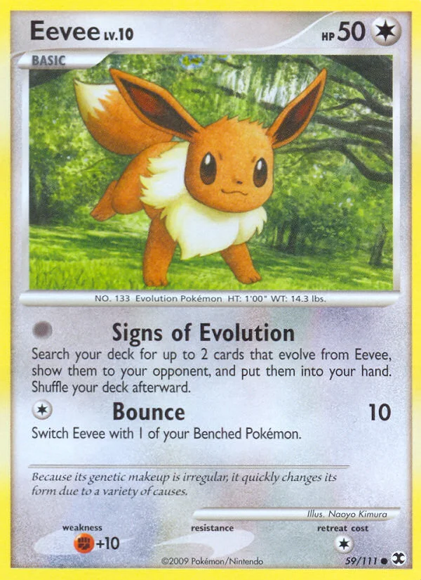 Eevee Pokemon card