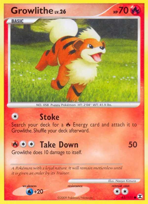 Growlithe Pokemon card