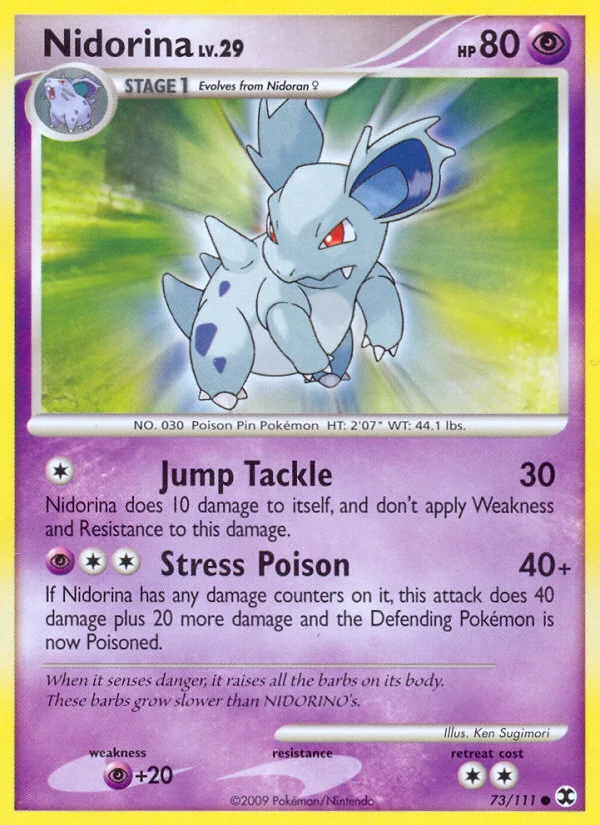 Nidorina Pokemon card