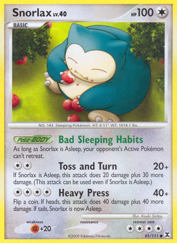 Snorlax Pokemon card