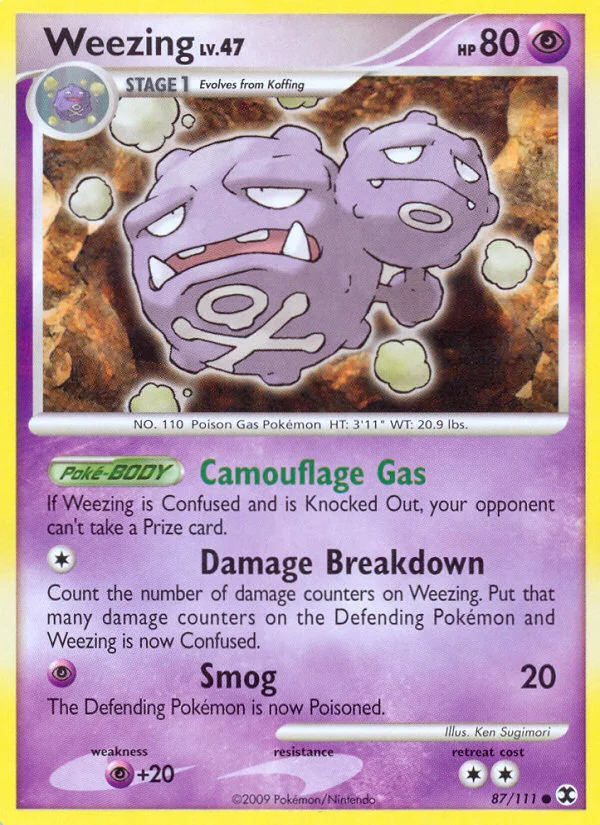 Weezing Pokemon card