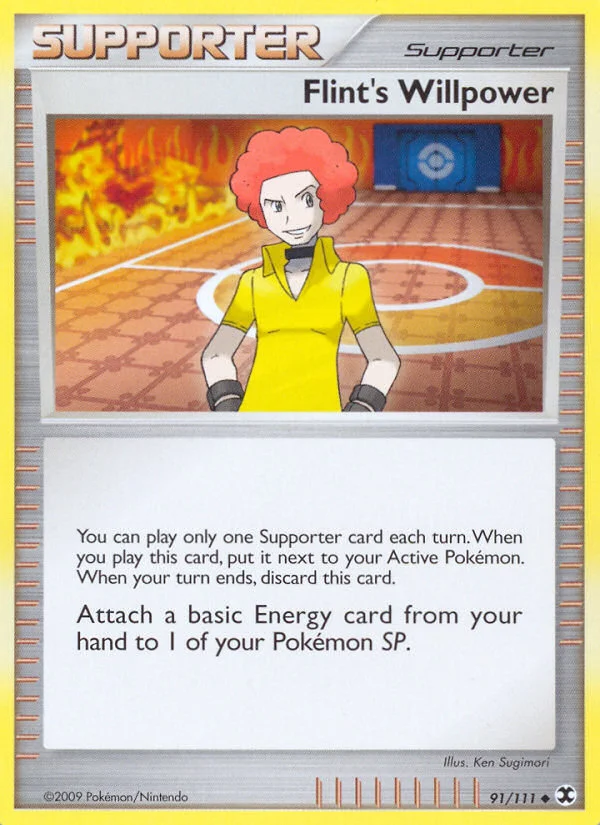 Flint's Willpower Pokemon card