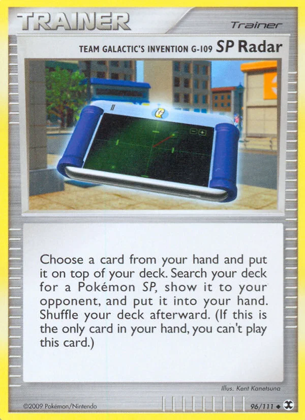 Team Galactic's Invention G-109 SP Radar Pokemon card