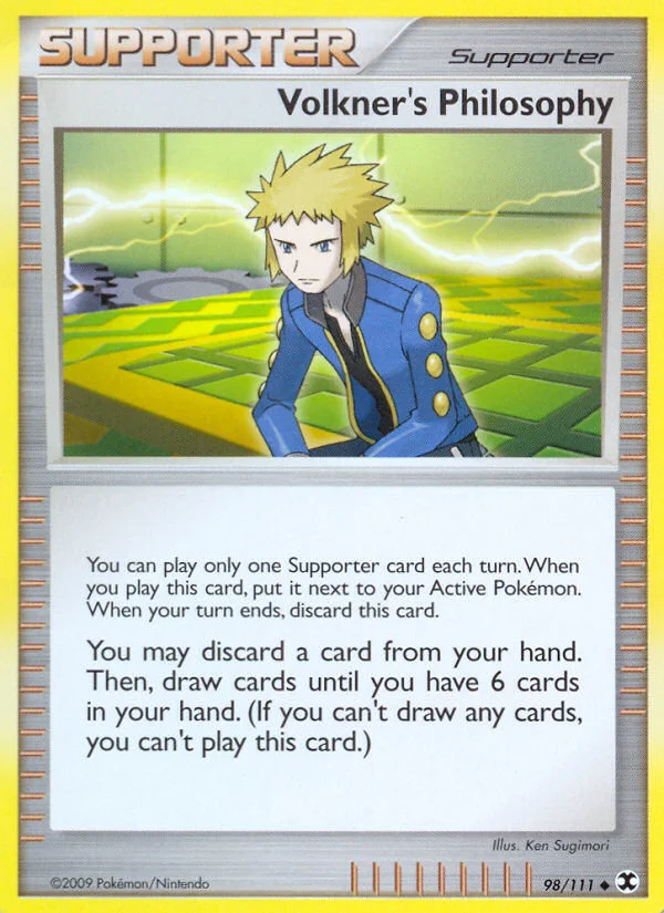 Volkner's Philosophy Pokemon card