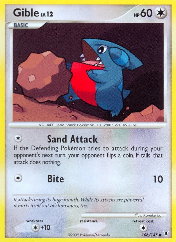 Gible Pokemon card