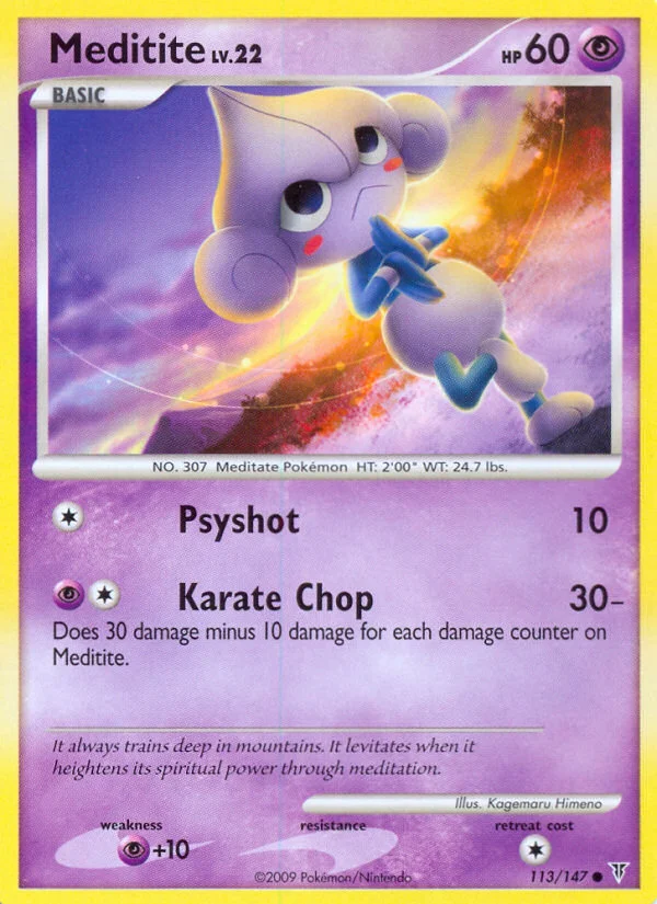 Meditite Pokemon card