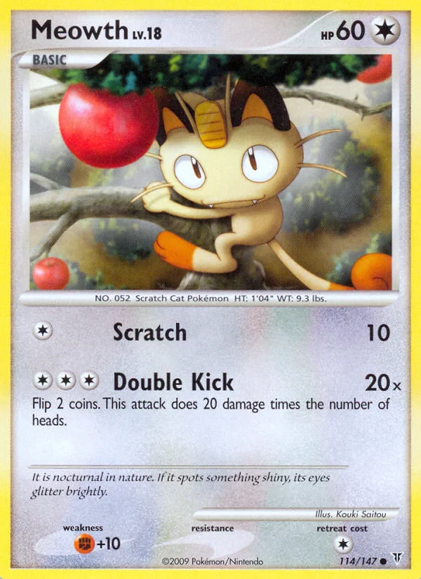 Meowth Pokemon card