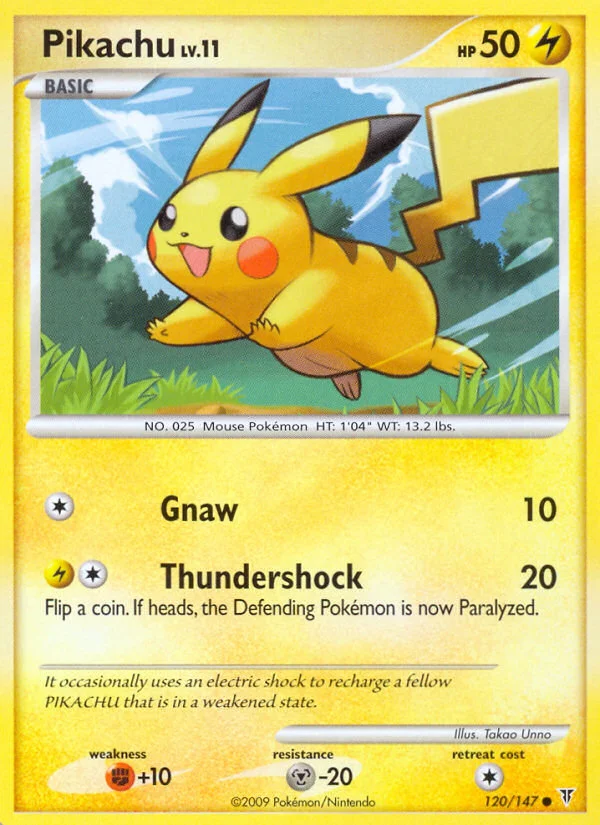 Pikachu Pokemon card