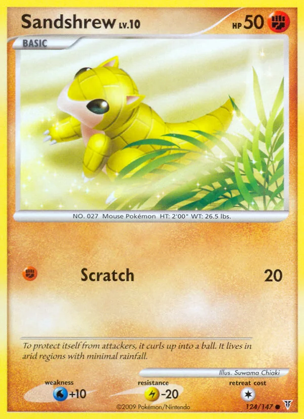 Sandshrew Pokemon card