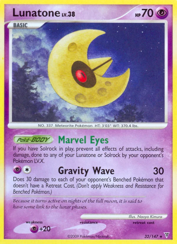 Lunatone Pokemon card