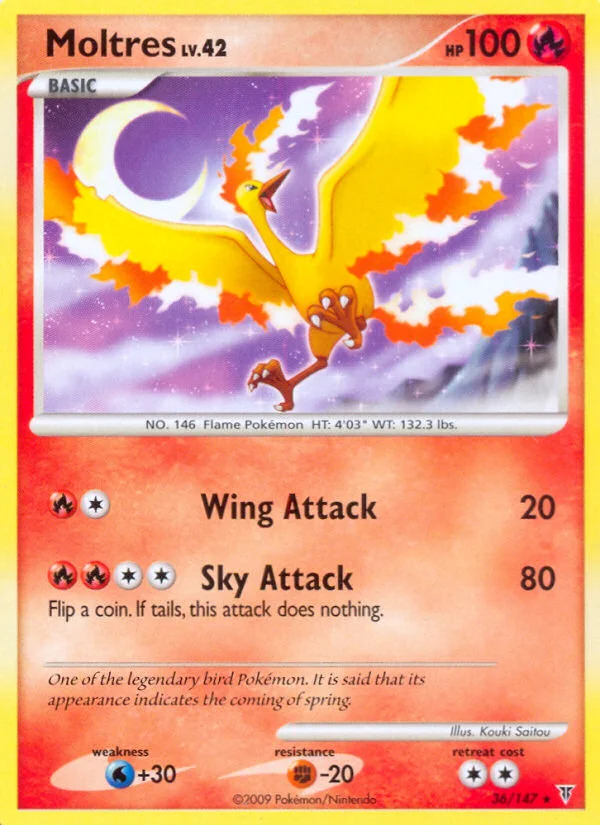 Moltres Pokemon card