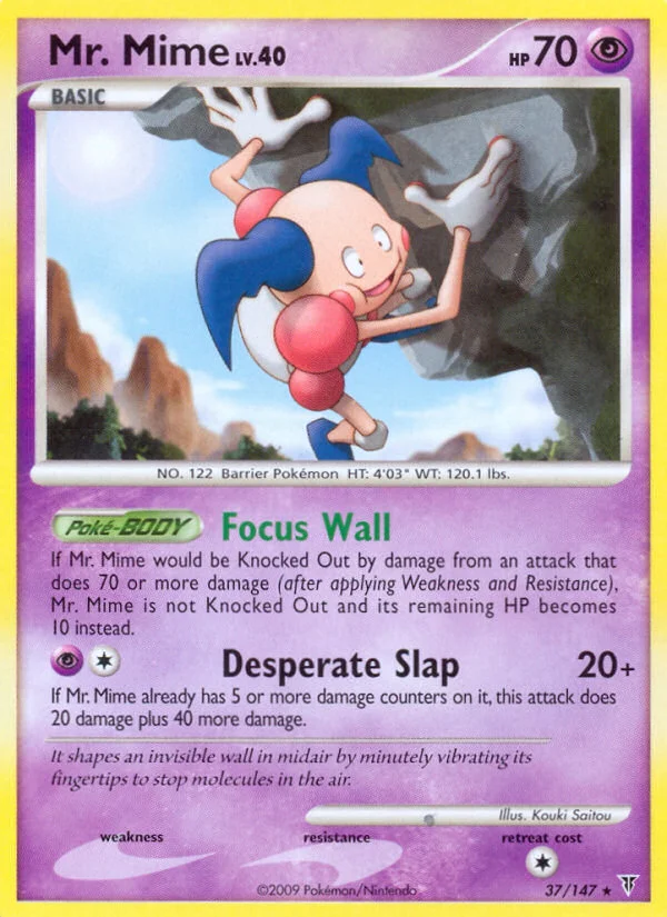 Mr. Mime Pokemon card