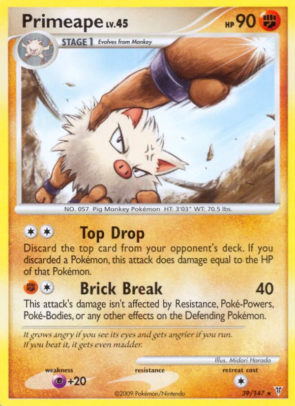 Primeape Pokemon card