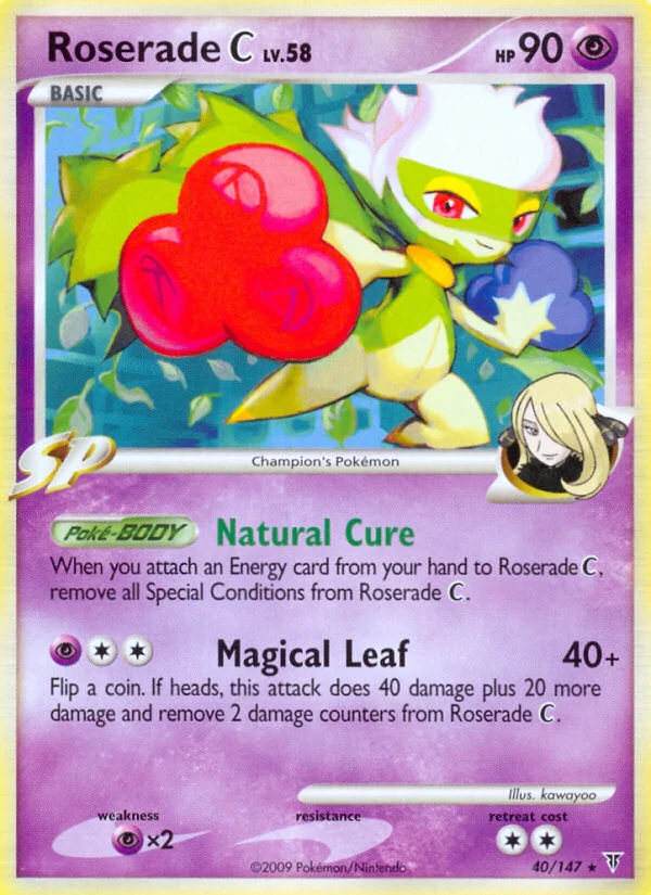 Roserade C Pokemon card