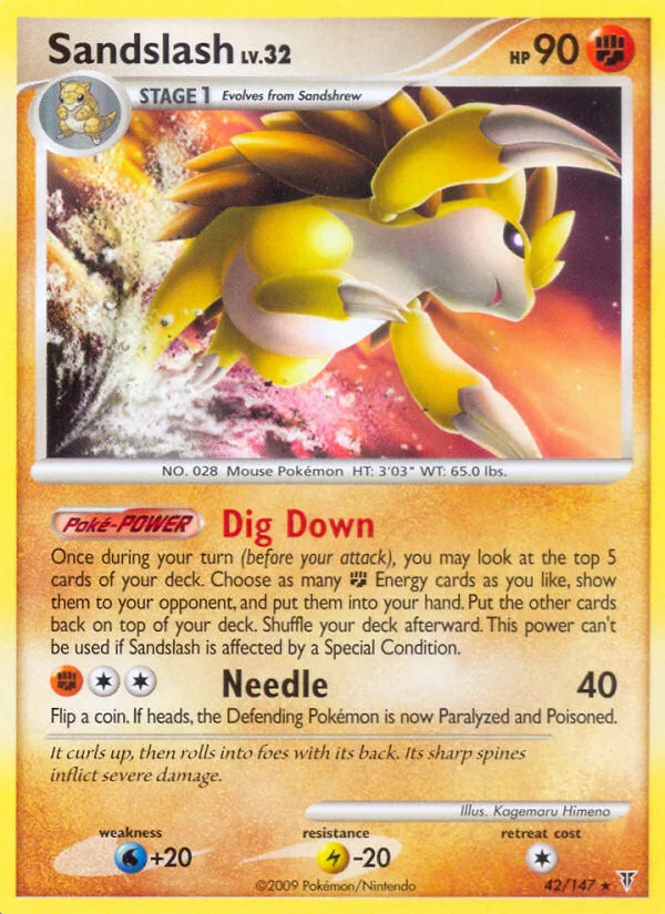Sandslash Pokemon card