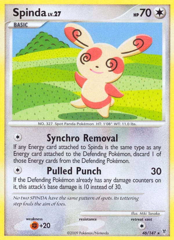 Spinda Pokemon card