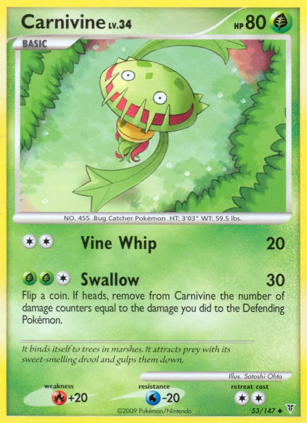 Carnivine Pokemon card