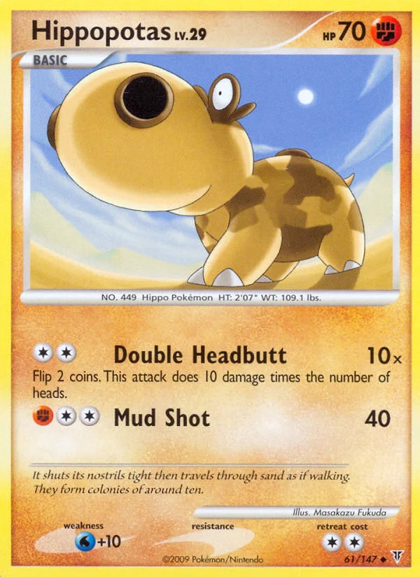 Hippopotas Pokemon card