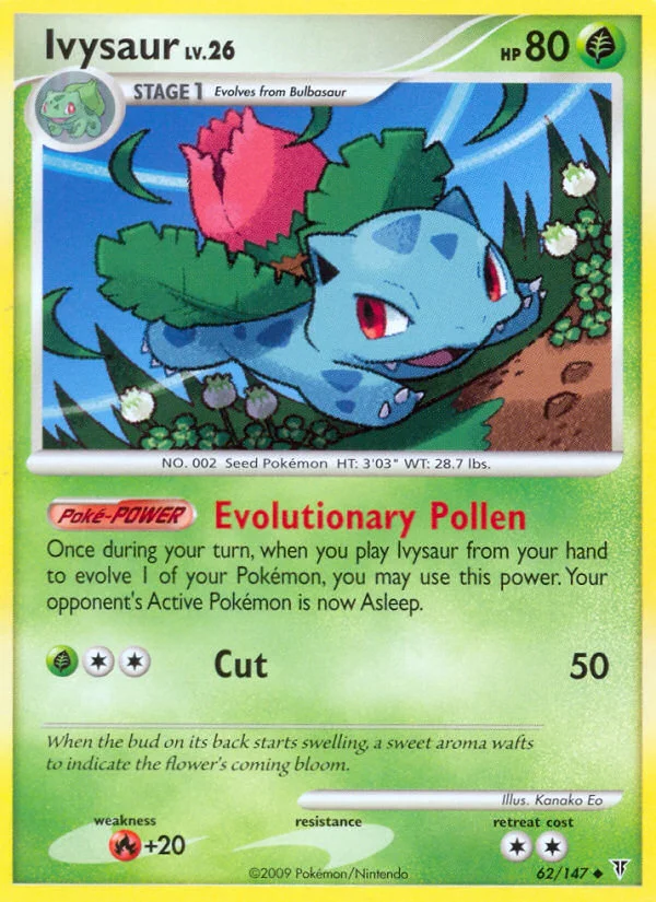 Ivysaur Pokemon card