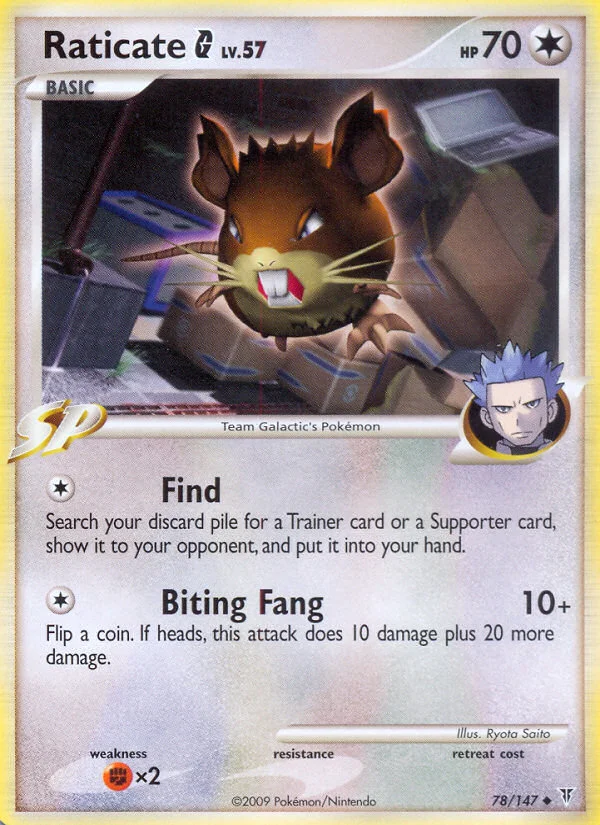 Raticate G Pokemon card
