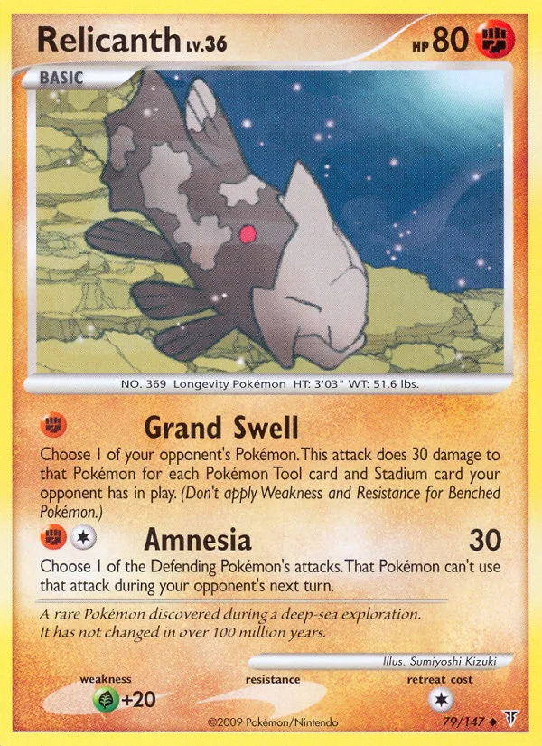 Relicanth Pokemon card