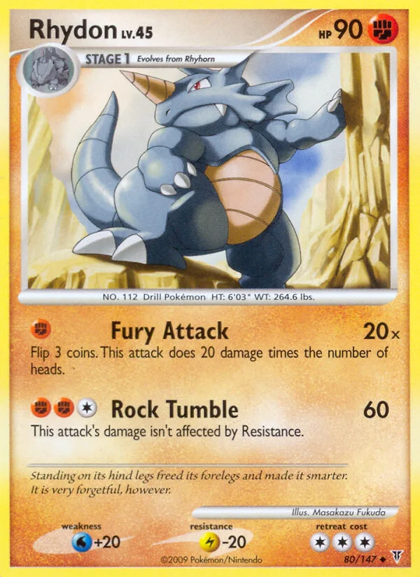 Rhydon Pokemon card