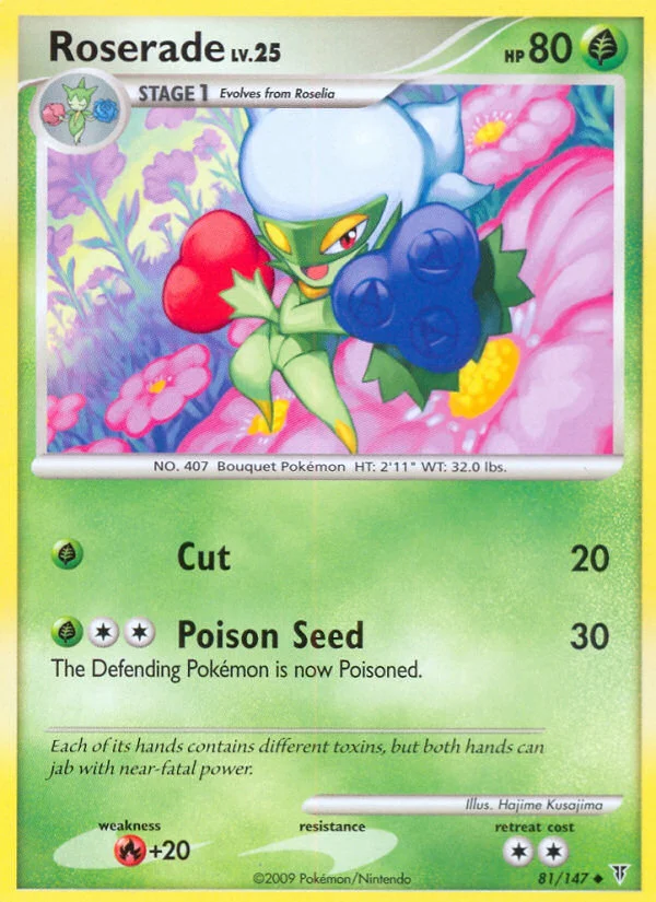 Roserade Pokemon card