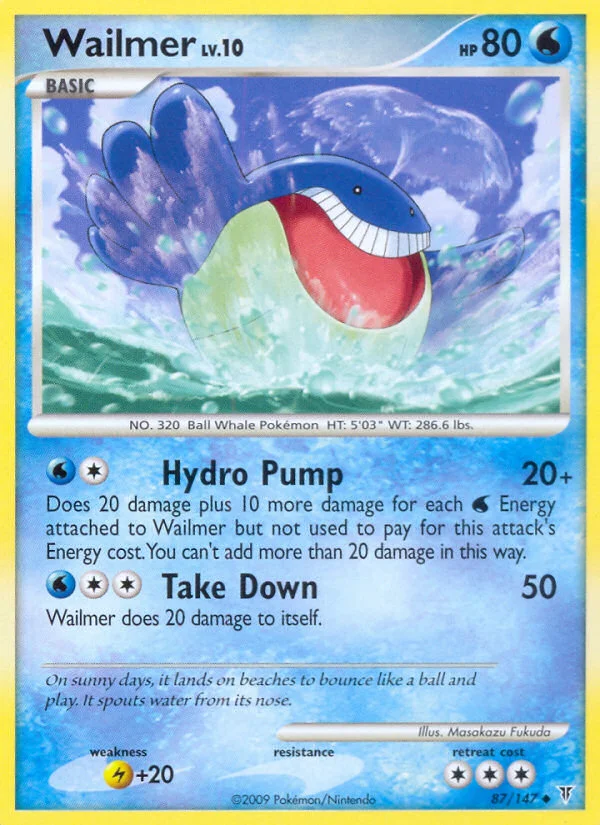 Wailmer Pokemon card