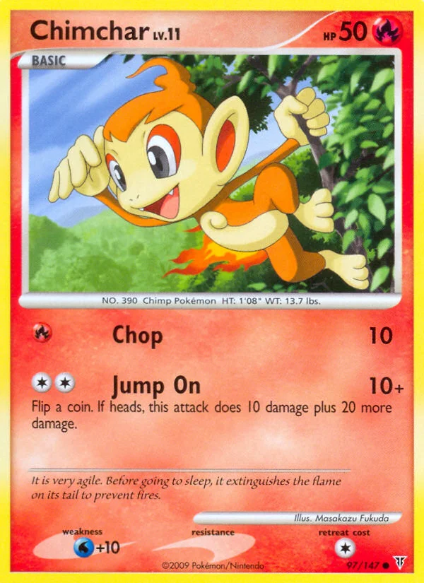 Chimchar Pokemon card