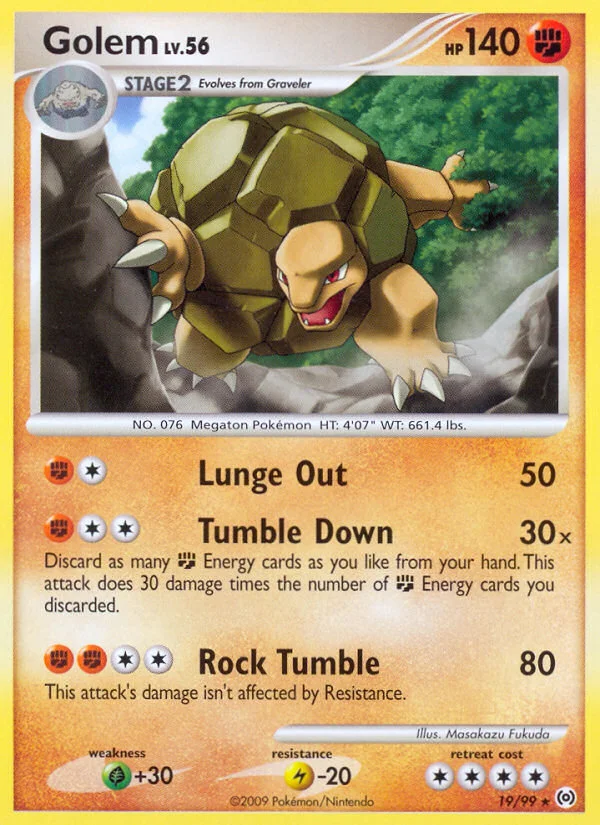 Golem Pokemon card