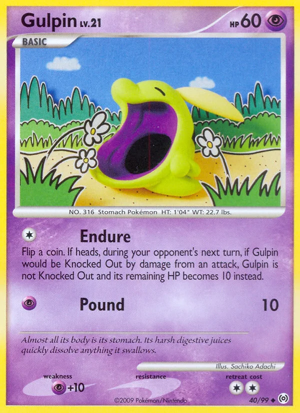 Gulpin Pokemon card