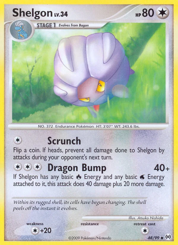 Shelgon Pokemon card