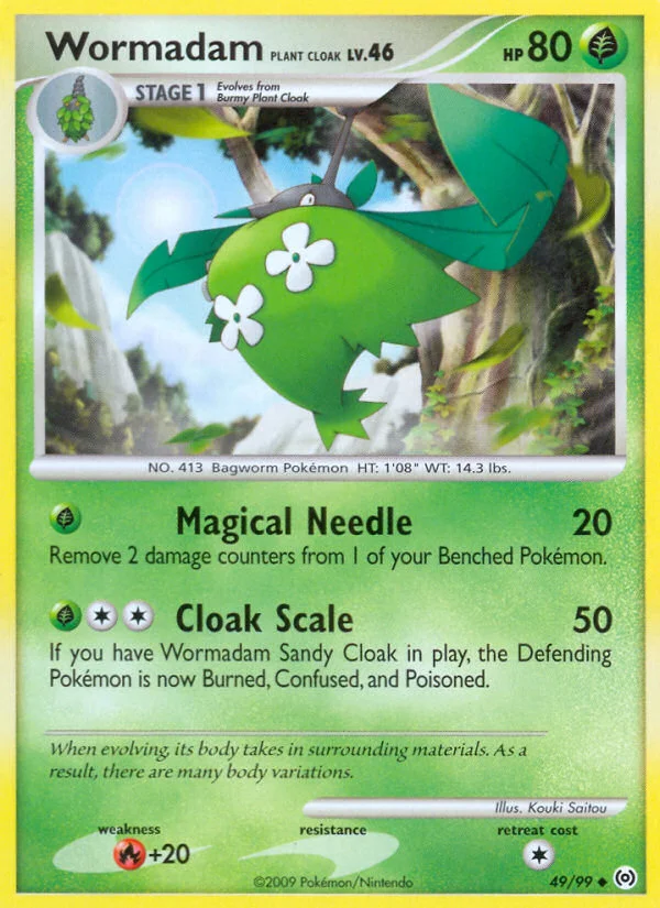 Wormadam Plant Cloak Pokemon card