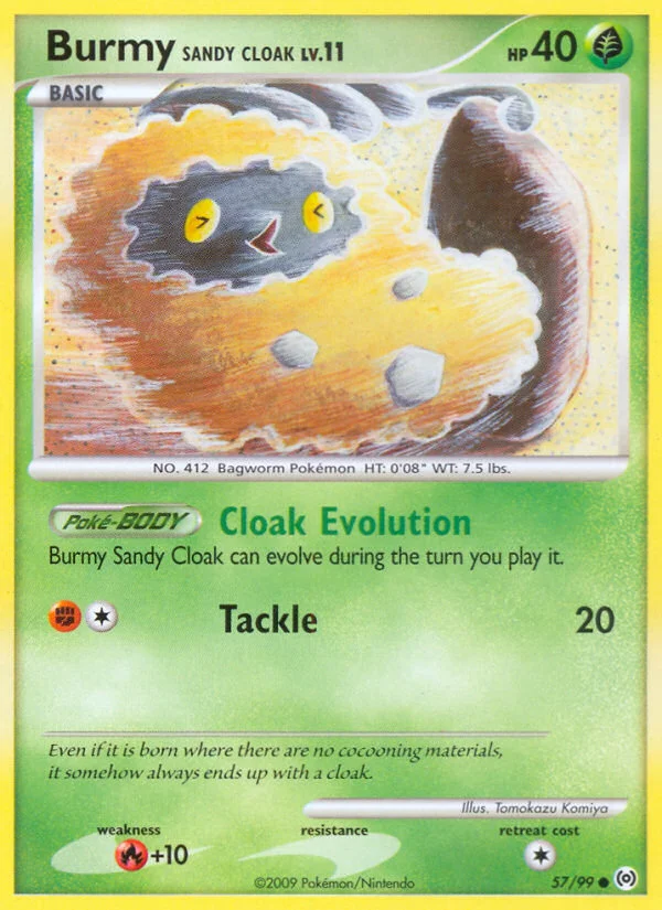 Burmy Sandy Cloak Pokemon card