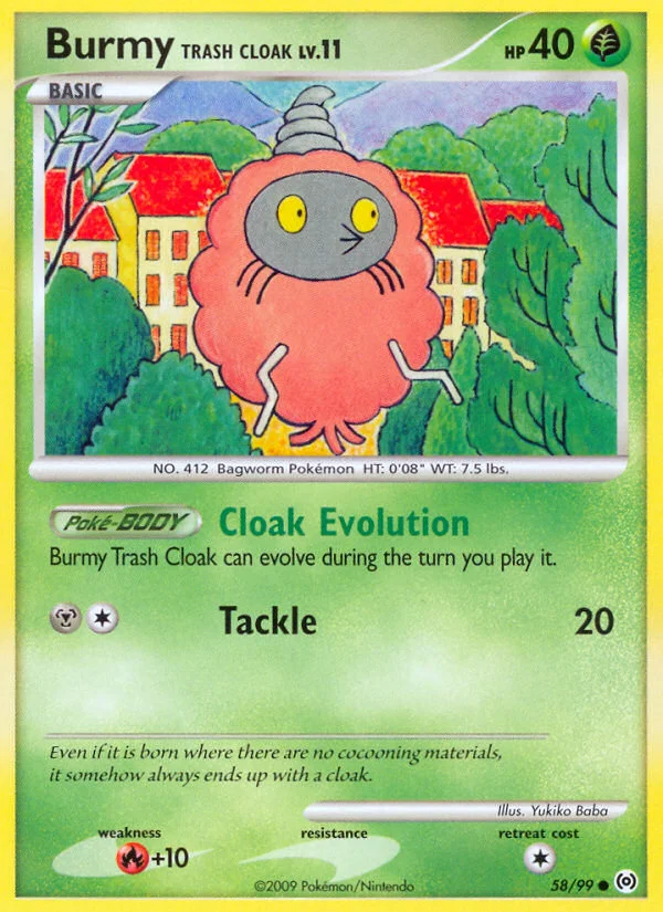 Burmy Trash Cloak Pokemon card